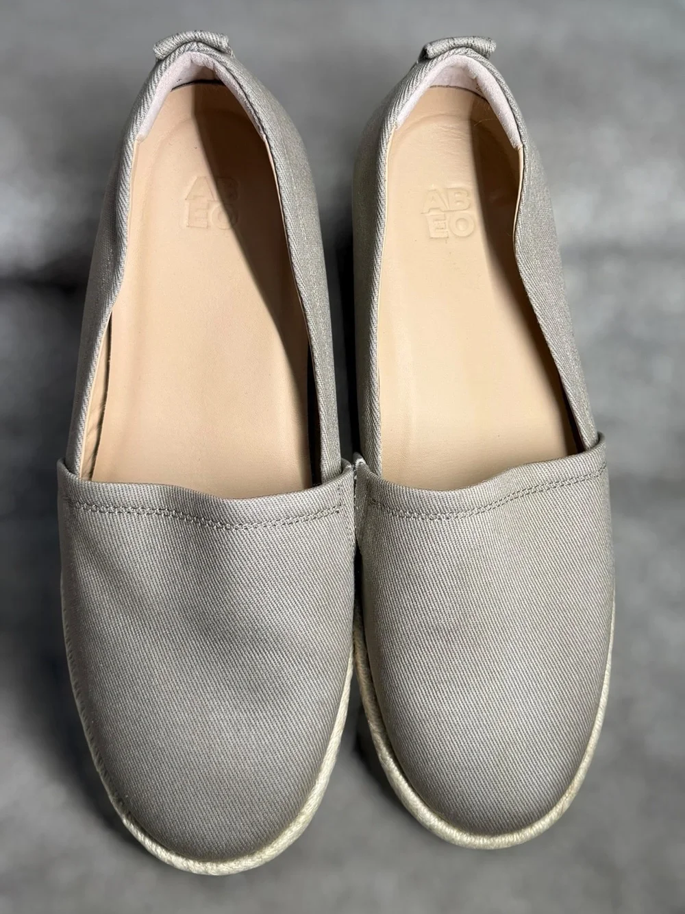ABEO Isle Slip On Neutral Espadrille Comfort Orthotic Walking Flats Shoes